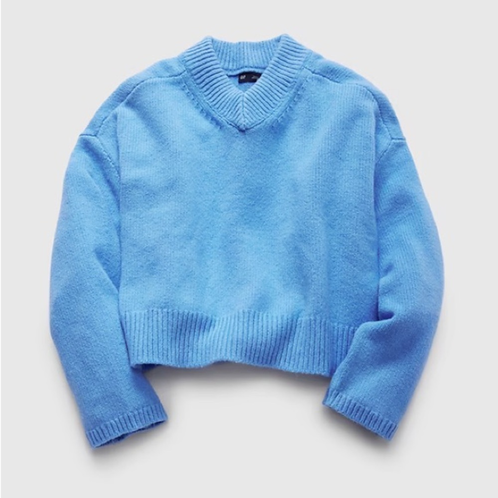 Gap V‑Neck Light Blue Sweater